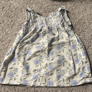 Carter's Blue and Cream Floral Blouse